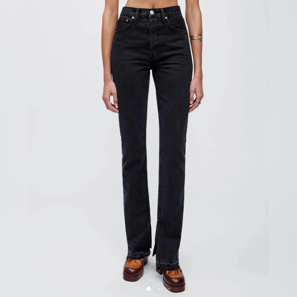 Re/Done - NWT - 70s Black High-Rise Skinny Boot Jean - SZ 25